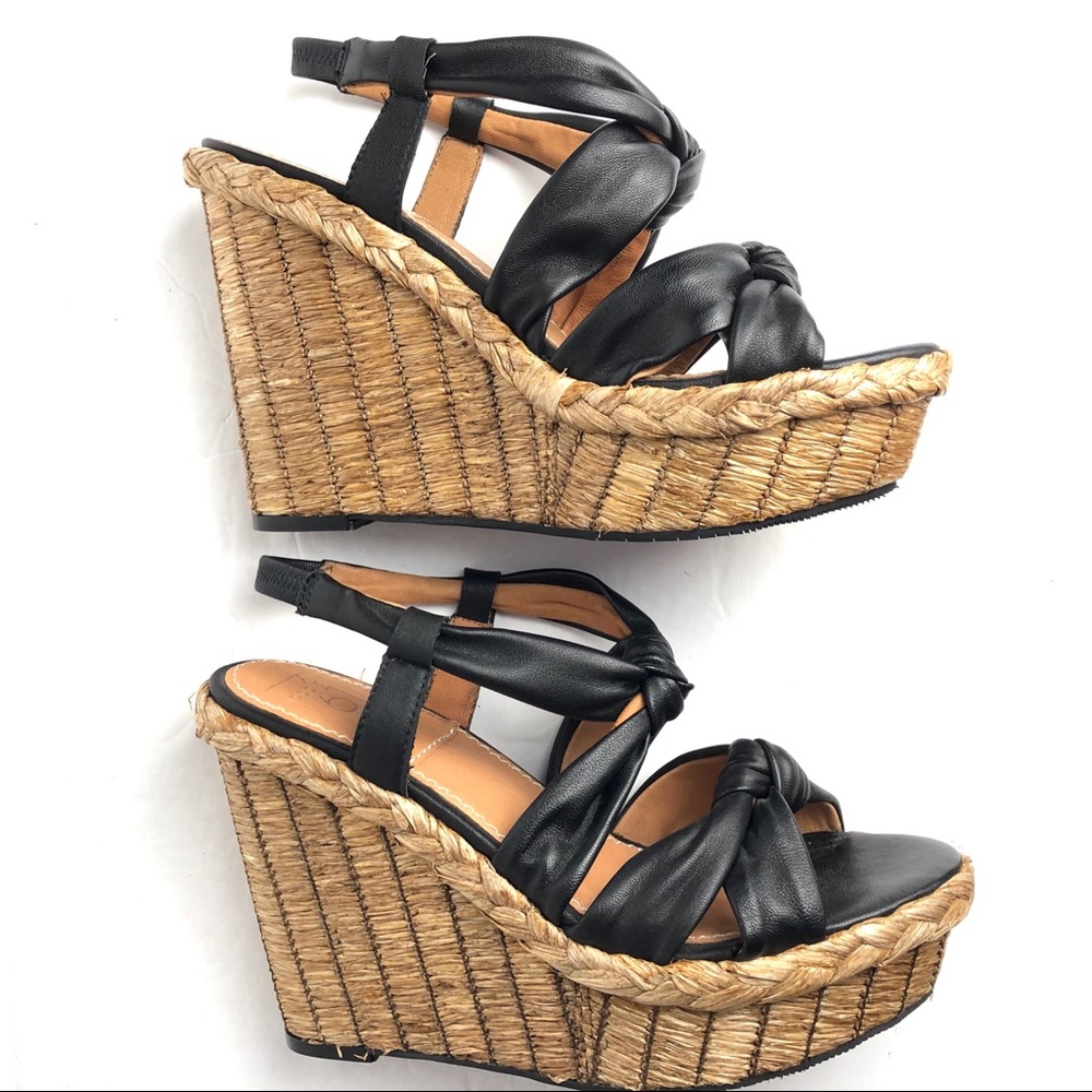 Bacio 61 leather platform wedges - Picture 6 of 9